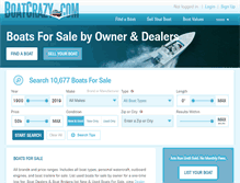 Tablet Screenshot of boatcrazy.com